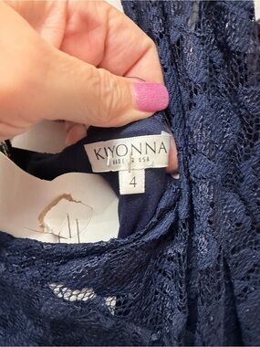 Kiyonna Navy Blue Lace Dress